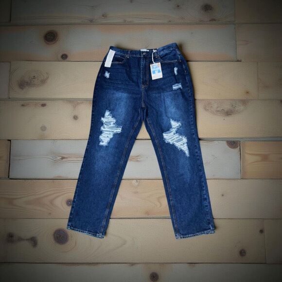 Plus Size 90s Straight Leg Wax Jeans Size 3X  34x30 #67 - Picture 1 of 7